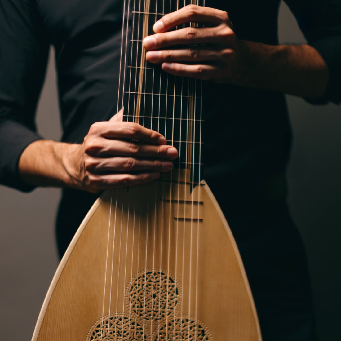 André Ferreira playing the lute